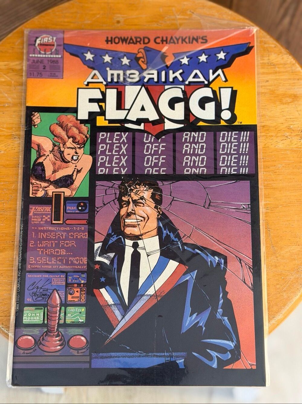 Vintage Howard Chaykin’s American Flagg #2 Vol 2 First Comics June 1988 (9018)